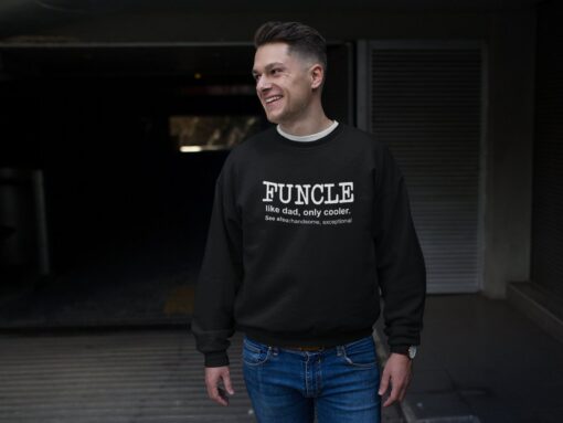 Fall into Laughter The Perfect Birthday Sweatshirt for the Coolest Uncle - Image 4