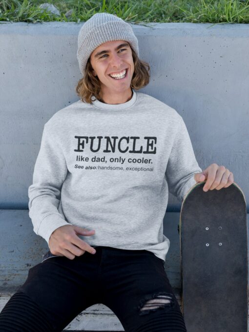 Fall into Laughter The Perfect Birthday Sweatshirt for the Coolest Uncle - Image 2