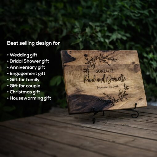 Personalized Walnut Cutting Board A Timeless Wedding or 5th Anniversary Gift - Image 2
