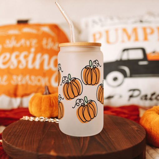 Pumpkin Spice and Everything Nice Your Fall Essential Glass Can Coffee Cup - Image 3