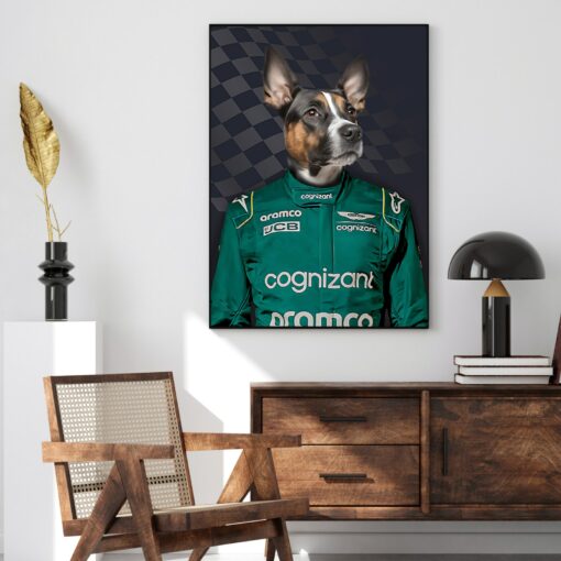 Personalized Racer Pet Portrait Capture Your Furry Friend's Inner Speed Demon - Image 4