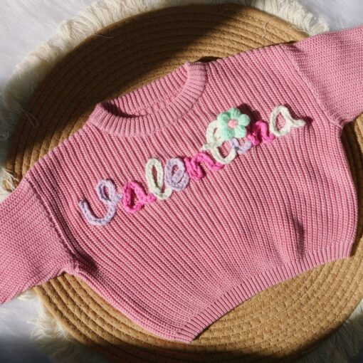 Personalized Baby Sweater Embroidered Name, Perfect Gift for Baby Showers and Birthdays - Image 2