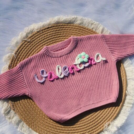 Personalized Baby Sweater Embroidered Name, Perfect Gift for Baby Showers and Birthdays - Image 4