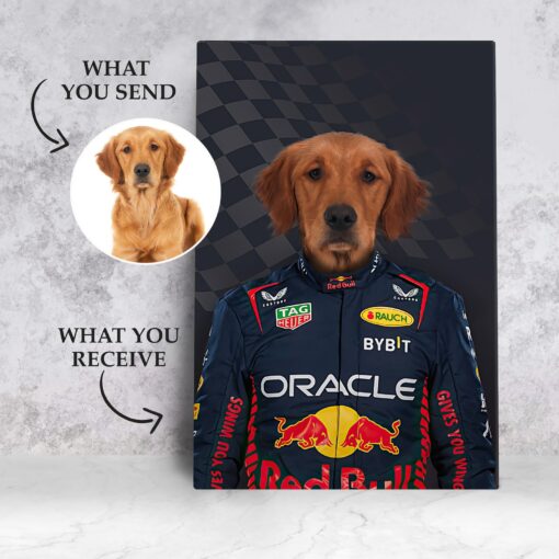 Personalized Racer Pet Portrait Capture Your Furry Friend's Inner Speed Demon - Image 3