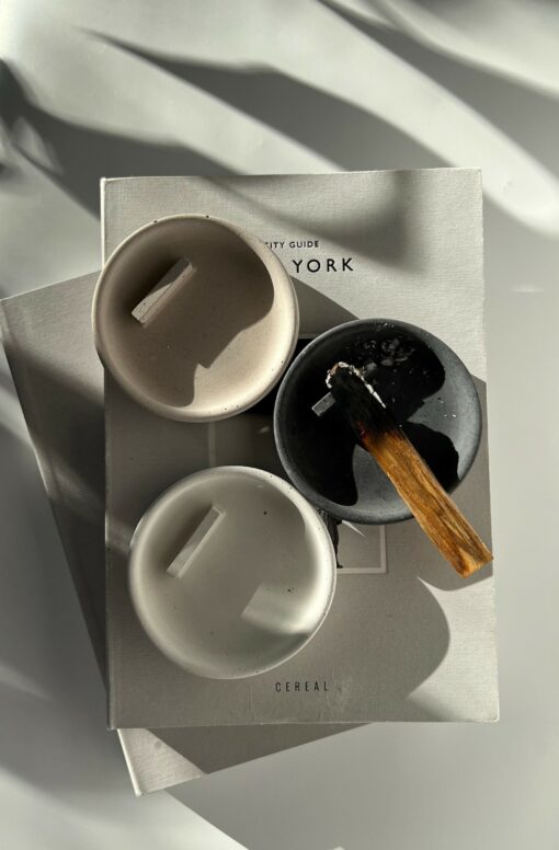 Palo Santo Holder Minimalist Concrete Burner for Incense, Meditation, and Yoga - Image 3