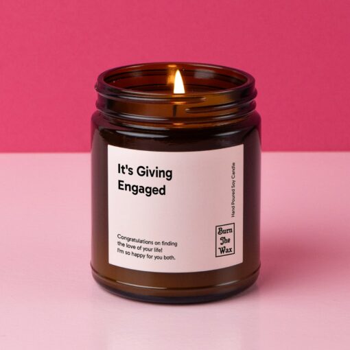 Light Up Your Love The 'It's Giving Engaged' Soy Candle for Unforgettable Engagements - Image 3
