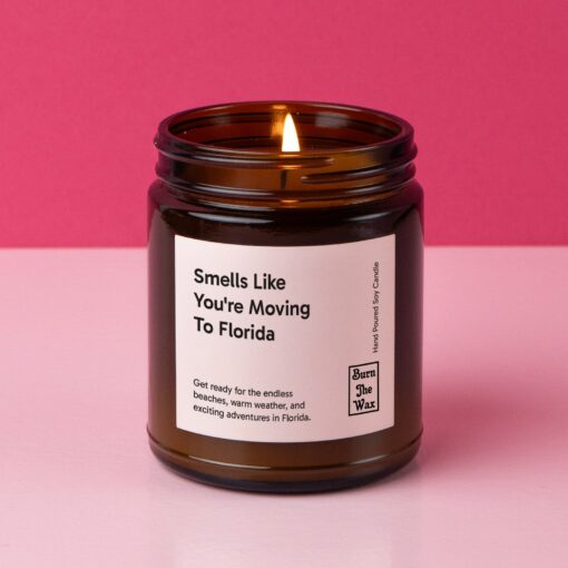 Personalized "Smells Like You're Moving to Florida" Soy Candle A Warm Welcome to Sunshine and New Beginnings - Image 2