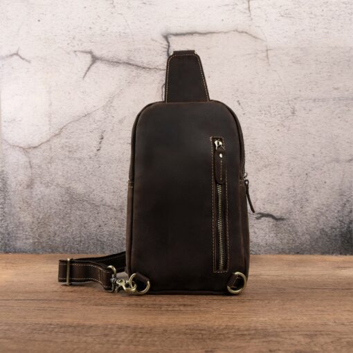 Timeless Leather Crossbody Elevate Your Style with Minimalist Chic - Image 3