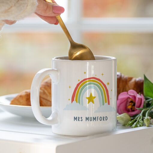 Personalized Teacher Mug Express Your Appreciation with a Rainbow or Star Design - Image 2