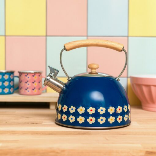 Enchanting Midnight Navy Singing Kettle A Symphony for Your Stovetop - Image 2