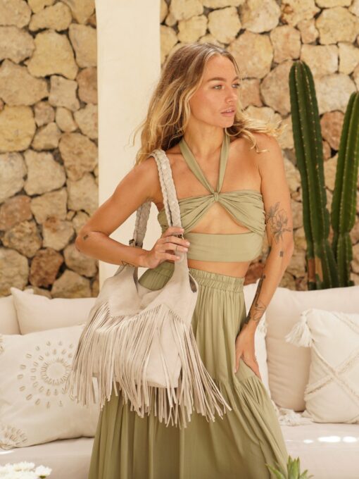 Bohemian Rhapsody Fringe Suede Purse for Festival Vibes - Image 2