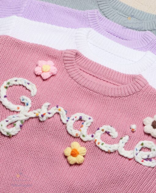 Personalized Baby Sweater Embroidered Name, Perfect for Baby Showers and Christmas - Image 4
