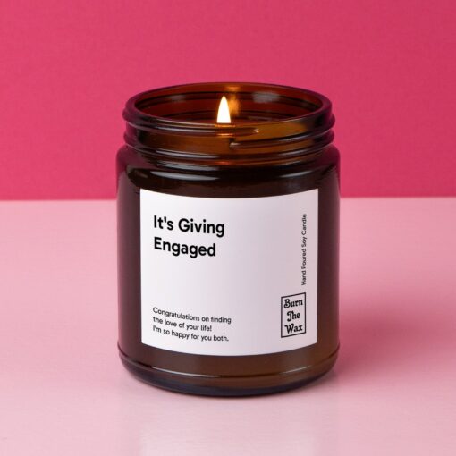 Light Up Your Love The 'It's Giving Engaged' Soy Candle for Unforgettable Engagements - Image 2