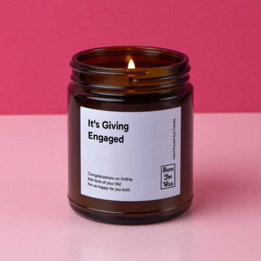 Light Up Your Love The 'It's Giving Engaged' Soy Candle for Unforgettable Engagements - Image 4