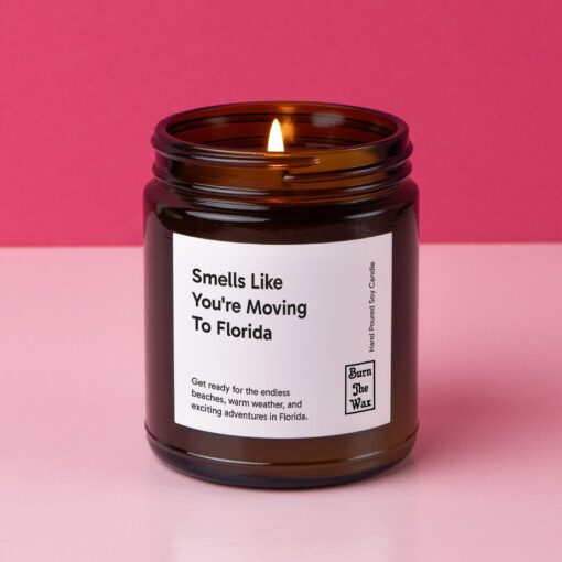 Personalized "Smells Like You're Moving to Florida" Soy Candle A Warm Welcome to Sunshine and New Beginnings - Image 4