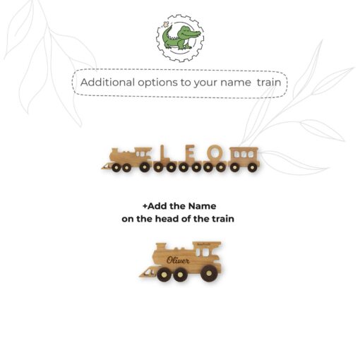 Personalized Wooden Train Name Puzzle Magnet Eco-Friendly Sensory Toy for Toddlers, Unique Christmas Decoration, Custom Baby Boy Gift - Image 6