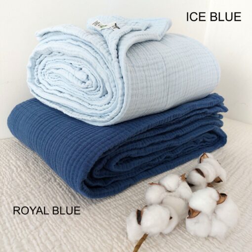 Organic Beige Gauze Throw Breathable, All-Season Comfort for Every Bed Size - Image 3