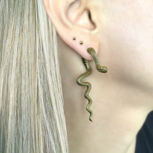Enigmatic Serpent Front and Back Snake Ear Jackets for a Gothic Allure - Image 3
