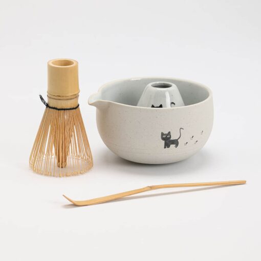 Enchanting Black Cat Matcha Bowl A Feline-tastic Tea Ceremony Experience - Image 2