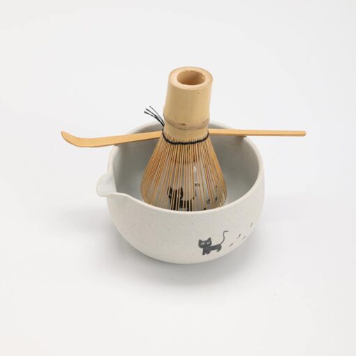 Enchanting Black Cat Matcha Bowl A Feline-tastic Tea Ceremony Experience - Image 4