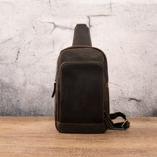 Timeless Leather Crossbody Elevate Your Style with Minimalist Chic - Image 2