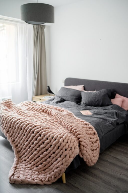 Cozy Haven Premium Organic Merino Wool Chunky Knit Blanket for Unparalleled Comfort - Image 6