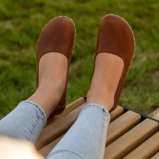 Earth Shoe Grounding Barefoot Shoes for Women | Genuine Brown Leather - Image 5