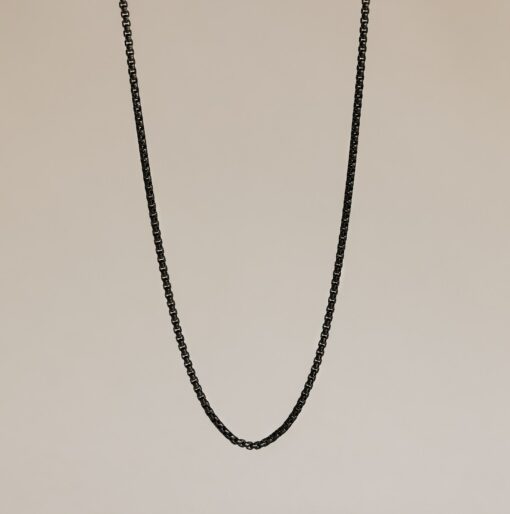 CaitlynMinimalist Men's Black Rolo Chain Necklace Timeless Everyday Jewelry for Him - Image 2