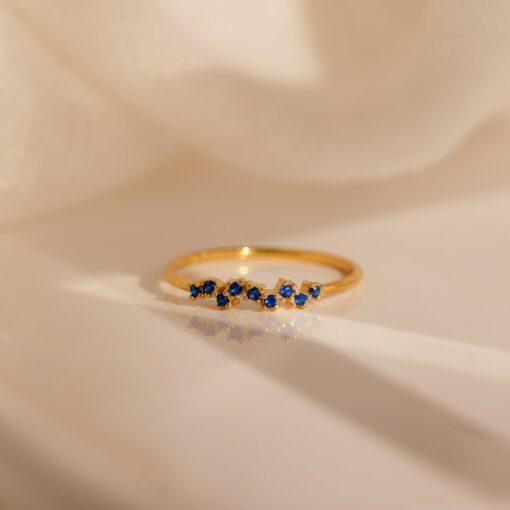 Petite Birthstone Cluster Ring A Cherished Keepsake for Your Loved One - Image 3