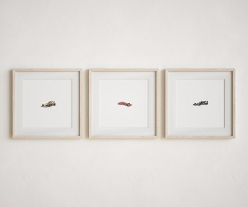 Miniature F1 Race Car Watercolor Painting Print #5 Capture the Thrill of the Track - Image 4