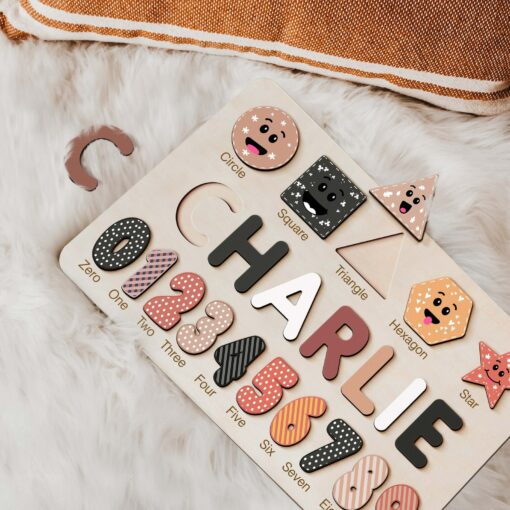Personalized Wooden Busy Board Puzzle A Sensory Adventure for Curious Little Minds - Image 4