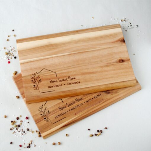 Personalized Cutting Board The Perfect Housewarming Gift with Custom Coordinates - Image 2