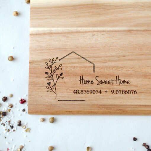 Personalized Cutting Board The Perfect Housewarming Gift with Custom Coordinates - Image 5