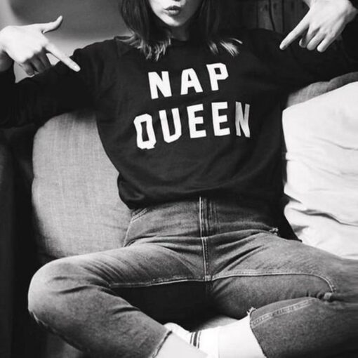 Cozy Up in Style Nap Queen Sweatshirt - The Perfect Fall Accessory for Friends - Image 3