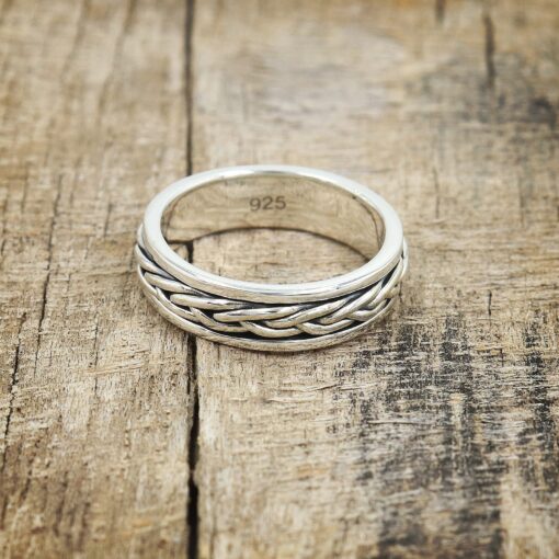 Sterling Silver Fidget Ring Anxiety Relief, Meditation, and Style - Image 3