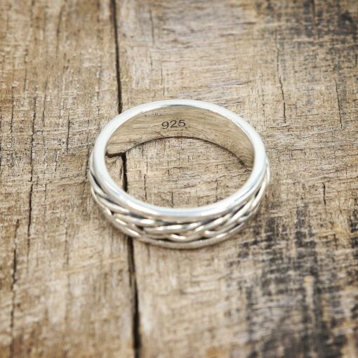 Sterling Silver Fidget Ring Anxiety Relief, Meditation, and Style - Image 5