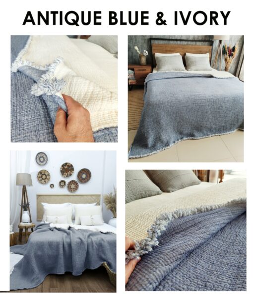 Organic Muslin Quilt Blanket Soft, Breathable, and Eco-Friendly Comfort for All Seasons - Image 4