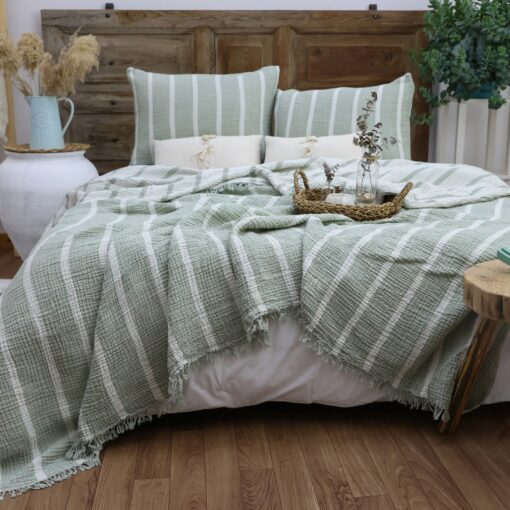 Bohemian Rhapsody Embrace Ethnic Charm with Our Muslin Blanket - Image 5