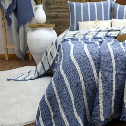 Bohemian Rhapsody Embrace Ethnic Charm with Our Muslin Blanket - Image 4