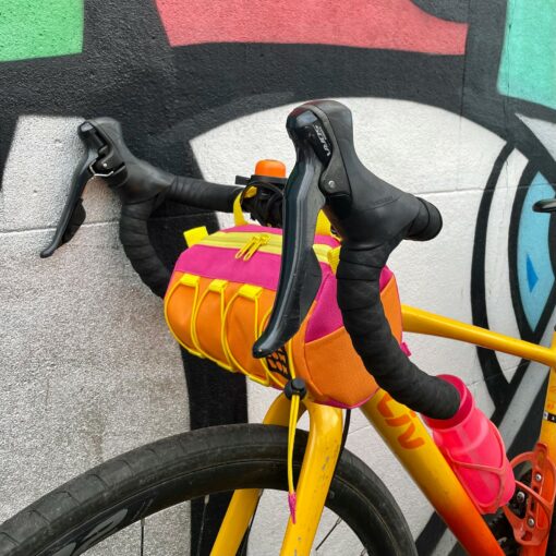Vivid Hues on the Go Round Bike Handlebar Bag for Cyclists and Adventure Seekers - Image 2