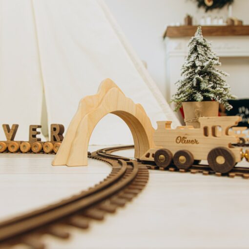 Personalized Wooden Train Name Puzzle Magnet Eco-Friendly Sensory Toy for Toddlers, Unique Christmas Decoration, Custom Baby Boy Gift - Image 3