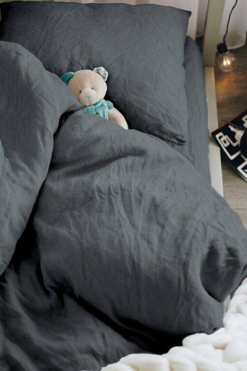 Snuggle-Worthy Kids Duvet Cover Hypoallergenic Linen Bedding for Sweet Dreams - Image 4