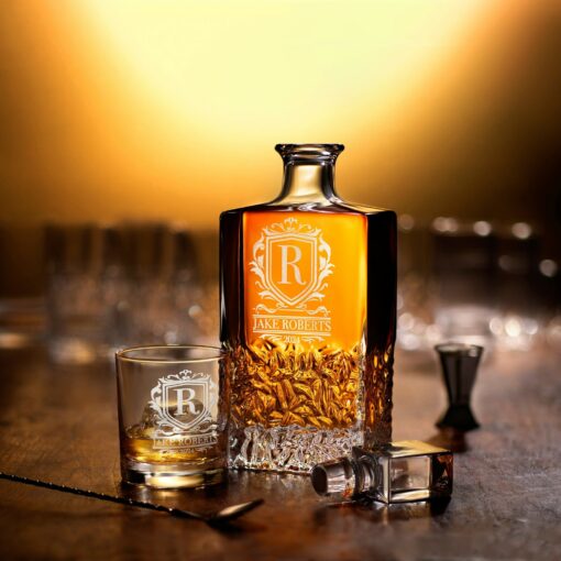 Personalized Whiskey Decanter Set Premium Engraved Groomsmen Gifts with Complimentary Gift Boxes - Image 4