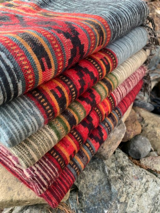 Himalayan Yak Wool Blanket Shawl Handcrafted Tribal Art from Kathmandu Valley, Preserving Cultural Heritage - Image 2