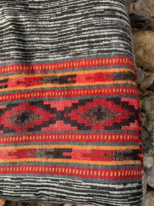 Himalayan Yak Wool Blanket Shawl Handcrafted Tribal Art from Kathmandu Valley, Preserving Cultural Heritage - Image 4