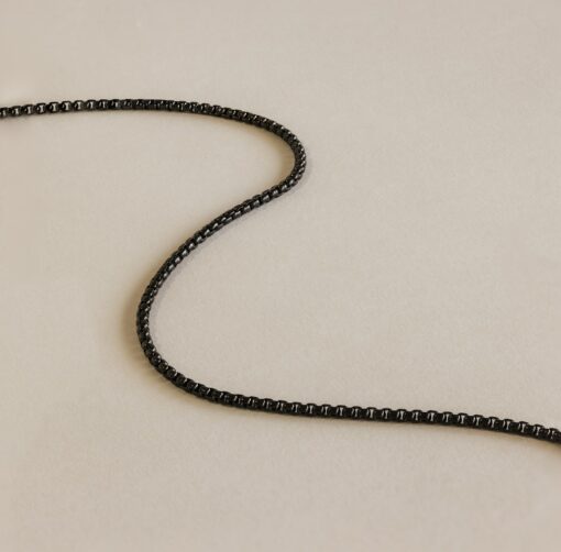 CaitlynMinimalist Men's Black Rolo Chain Necklace Timeless Everyday Jewelry for Him - Image 4