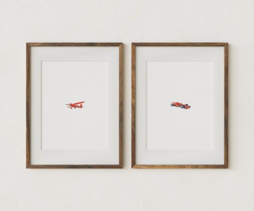 Miniature F1 Race Car Watercolor Painting Print #5 Capture the Thrill of the Track - Image 2