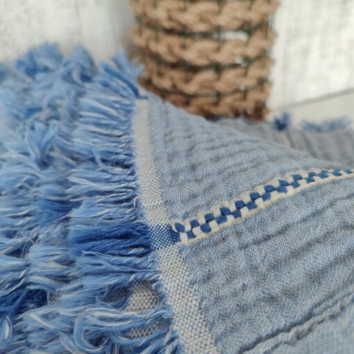 Organic Bohemian Striped Gauze Throw Blanket Breathable, Lightweight Comfort for All Sizes - Image 5