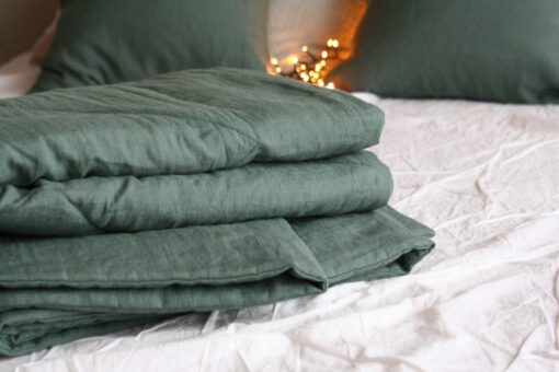 Bohemian Rhapsody Linen Bedspread Quilt, Throw Blanket, and Comforter for a Tranquil Bedroom Oasis - Image 6