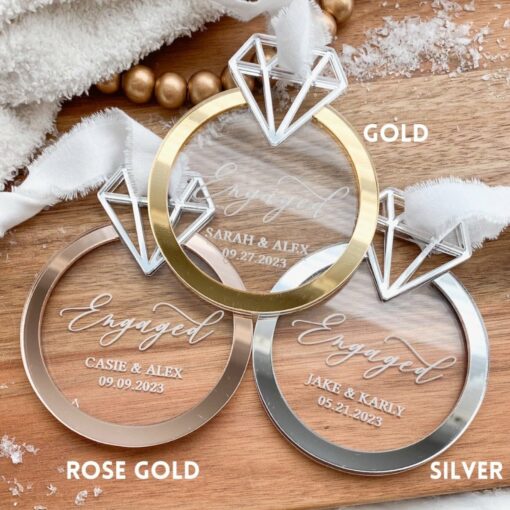 Celebrate Your First Christmas Engaged Personalized Ornament for Newly Engaged Couples - Image 4